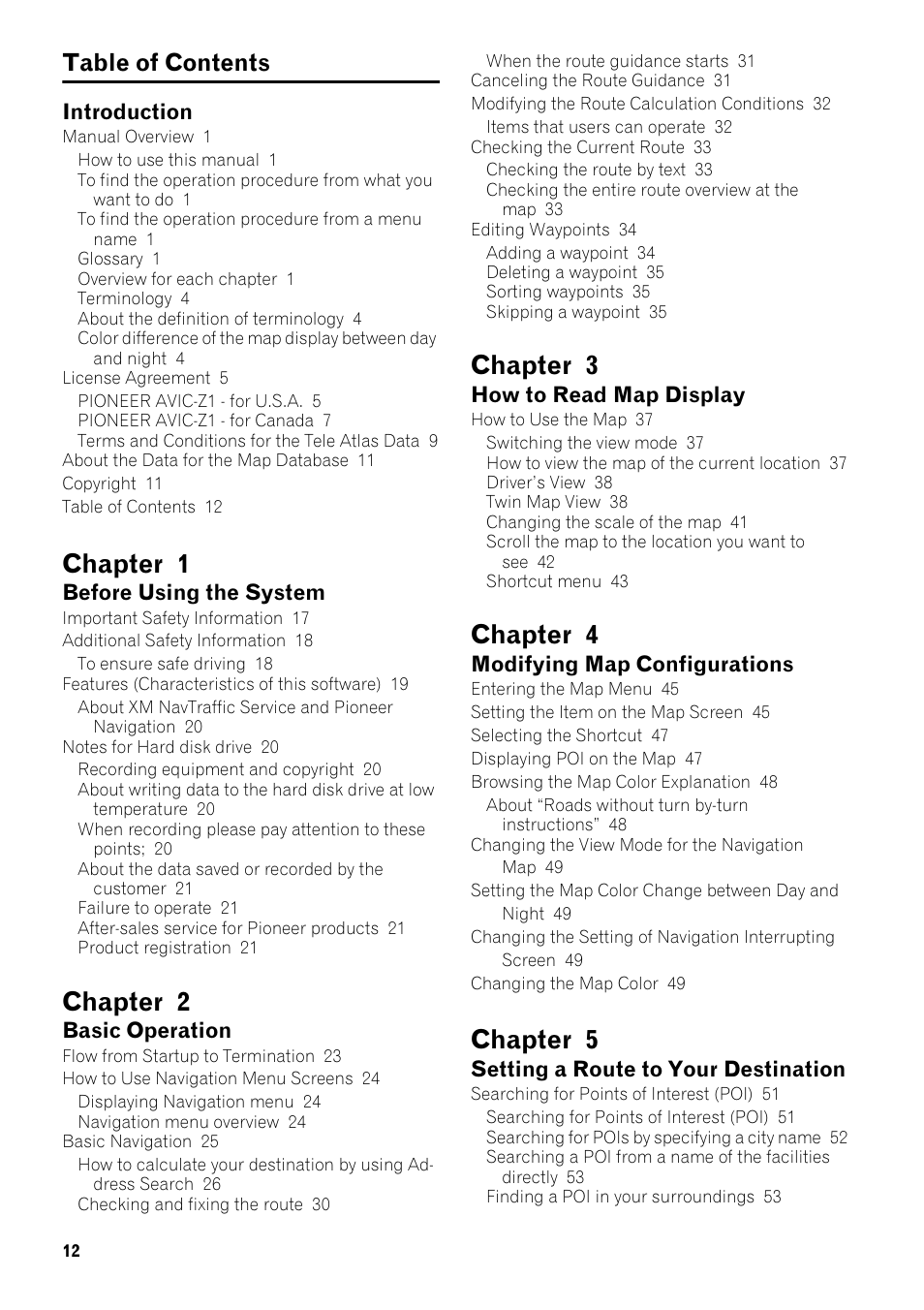 Pioneer AVIC-Z1 User Manual | Page 14 / 207