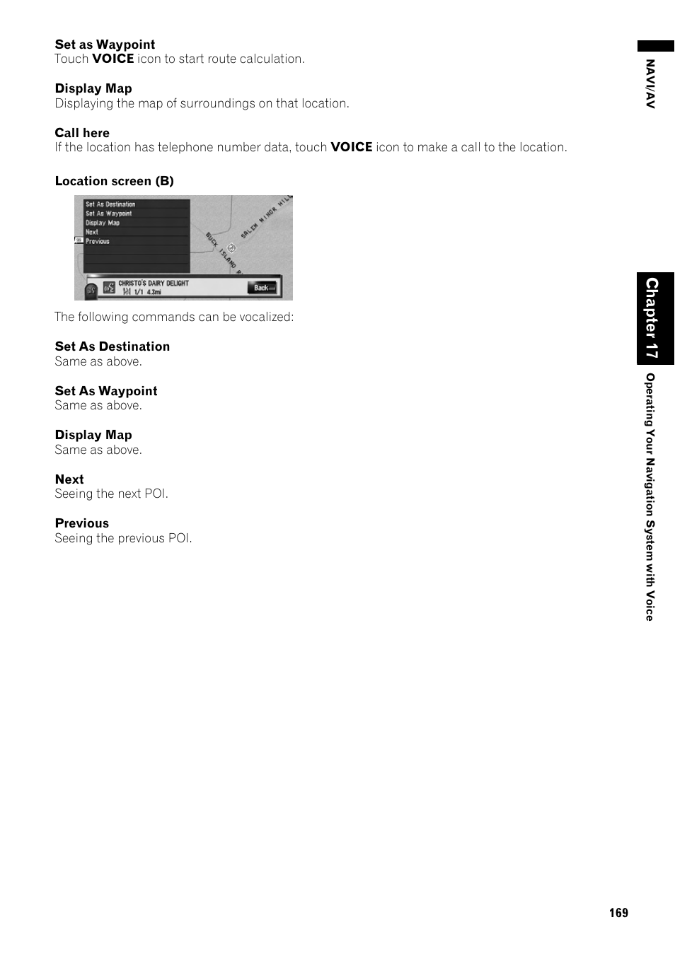 Chapt er 17 | Pioneer AVIC-Z1 User Manual | Page 171 / 207