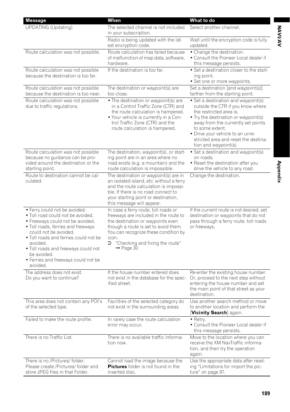 Pioneer AVIC-Z1 User Manual | Page 191 / 207