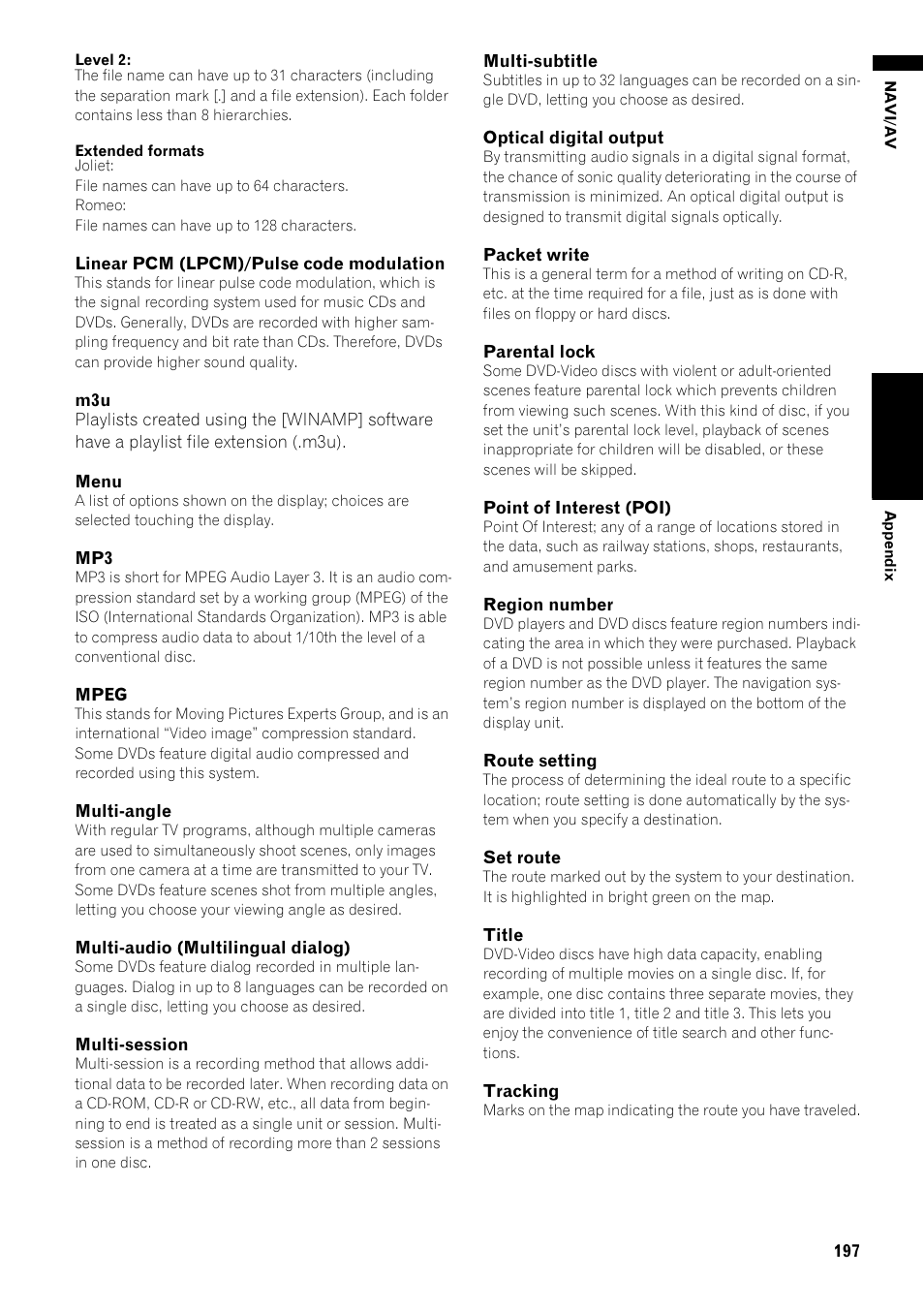 Pioneer AVIC-Z1 User Manual | Page 199 / 207