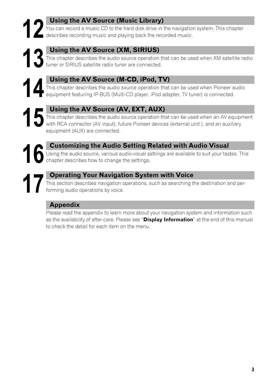 Pioneer AVIC-Z1 User Manual | Page 5 / 207