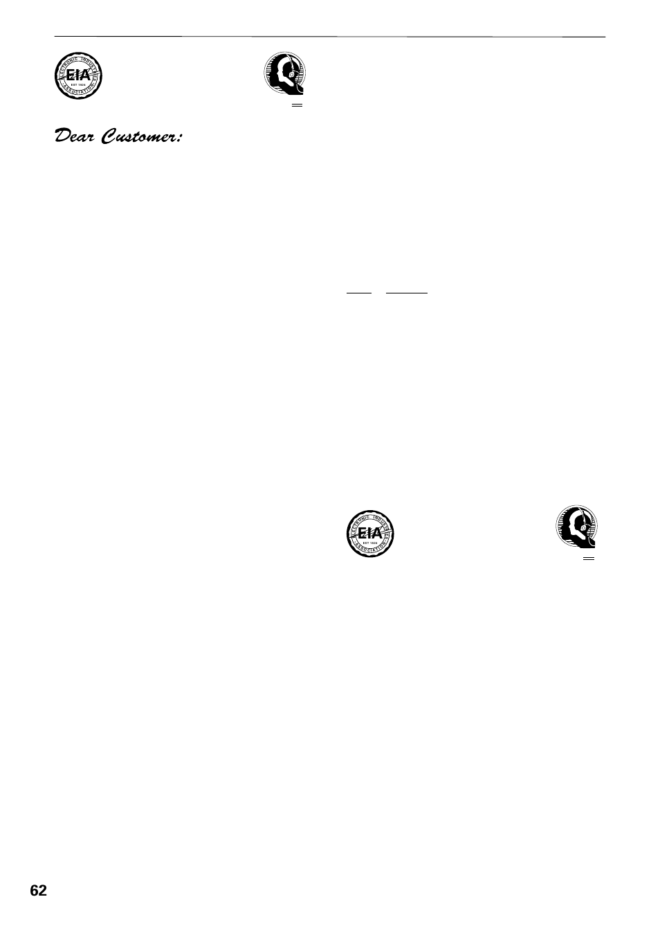 We want you listening for a lifetime | Pioneer DV-C603 User Manual | Page 62 / 64