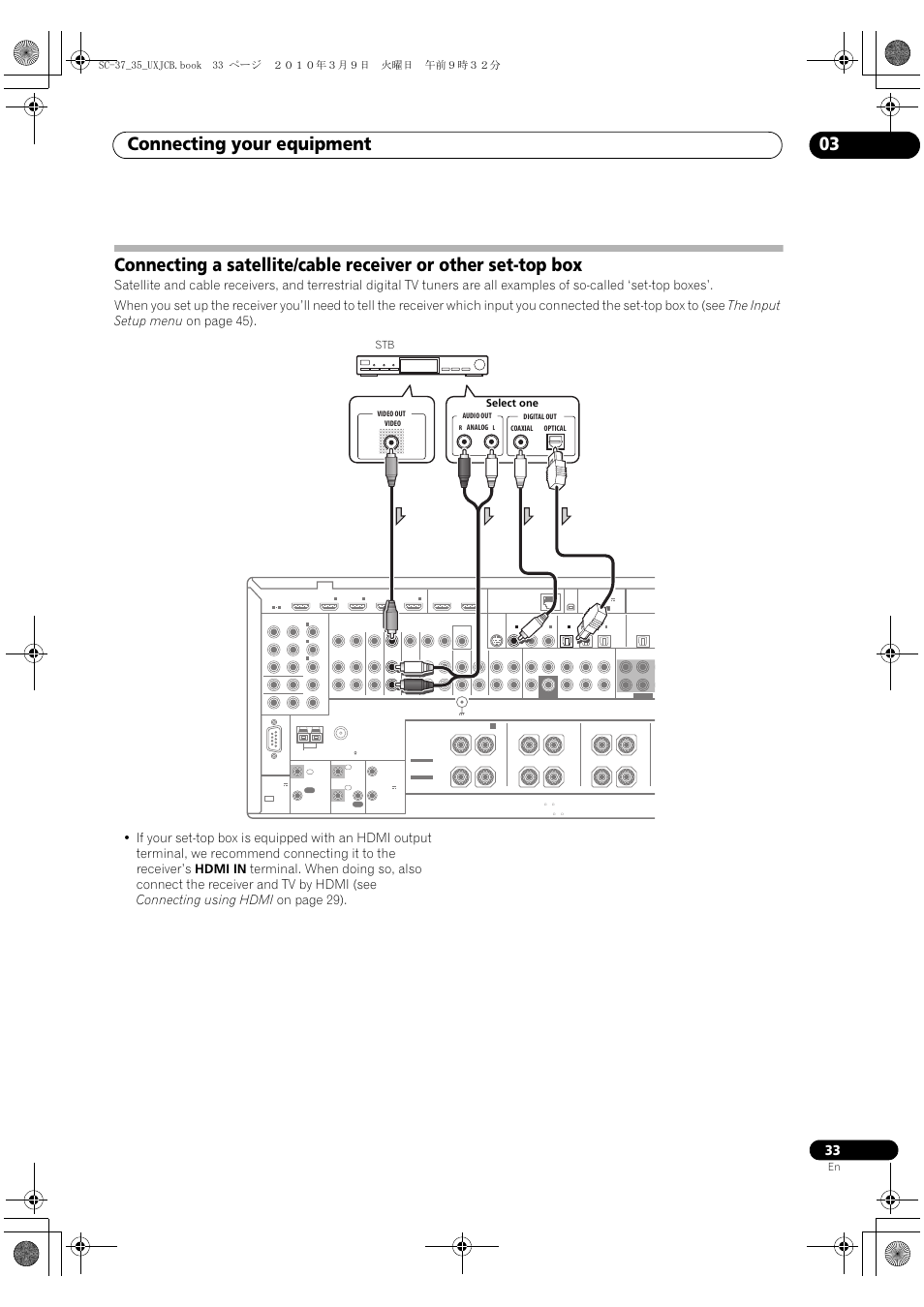 Connecting your equipment 03 | Pioneer Elite SC-35 User Manual | Page 33 / 148