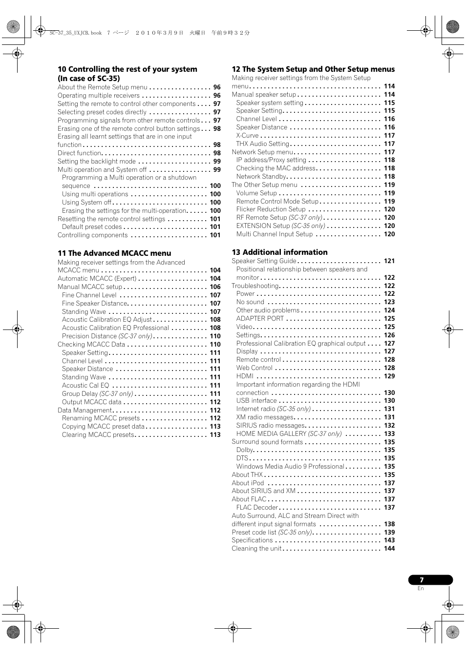 Pioneer Elite SC-35 User Manual | Page 7 / 148