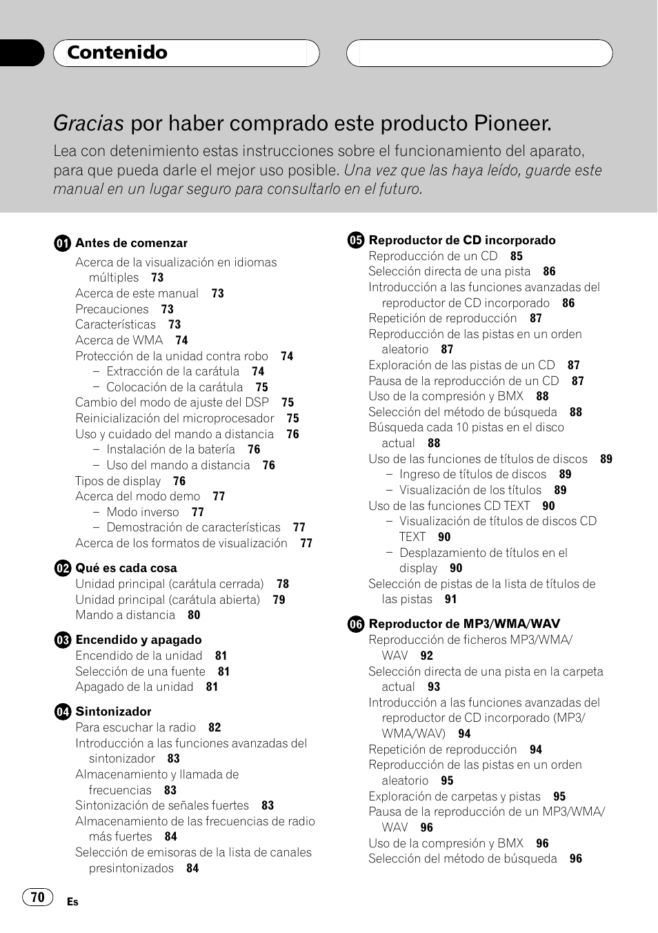 Pioneer DEH-P9650MP User Manual | Page 70 / 221