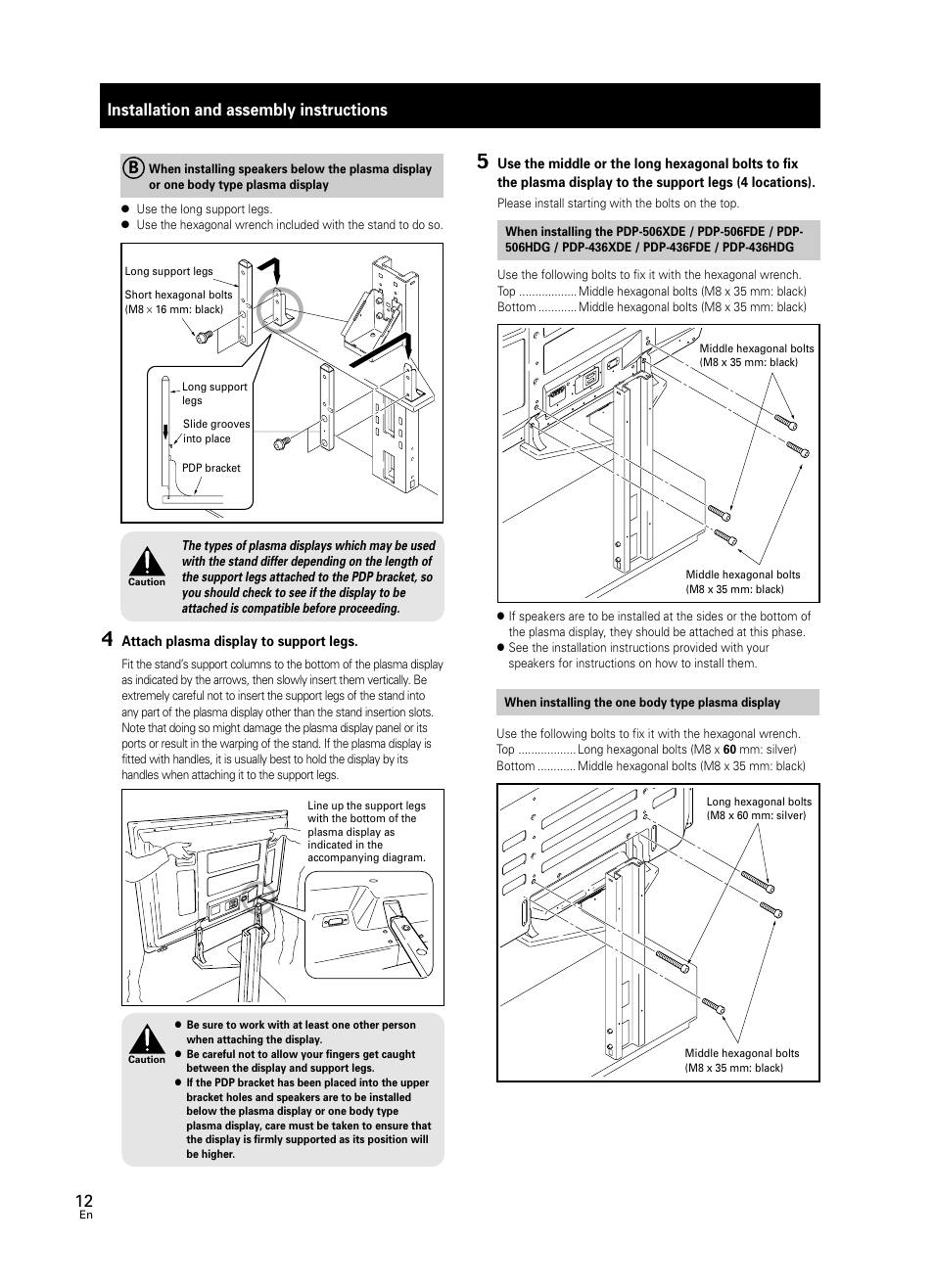 Installation and assembly instructions | Pioneer PDK-FS05 User Manual | Page 12 / 63