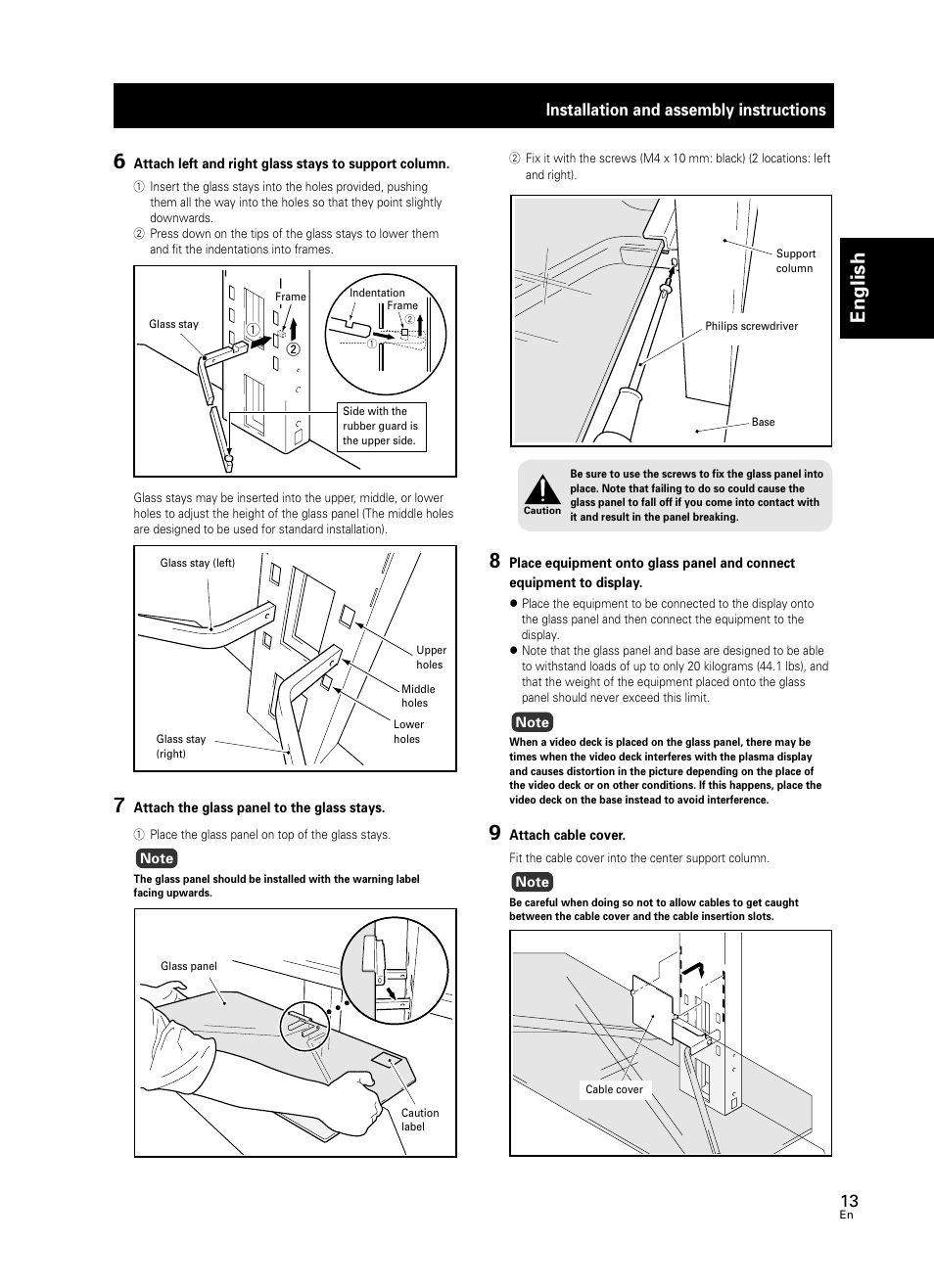 English 7, Installation and assembly instructions | Pioneer PDK-FS05 User Manual | Page 13 / 63