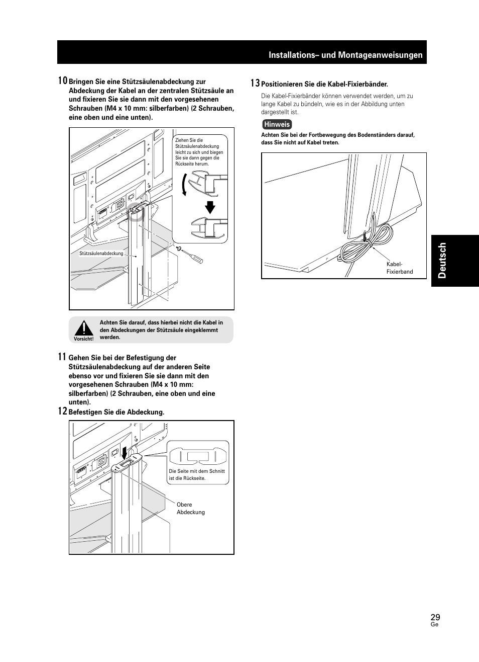 Deutsch 10 | Pioneer PDK-FS05 User Manual | Page 29 / 63