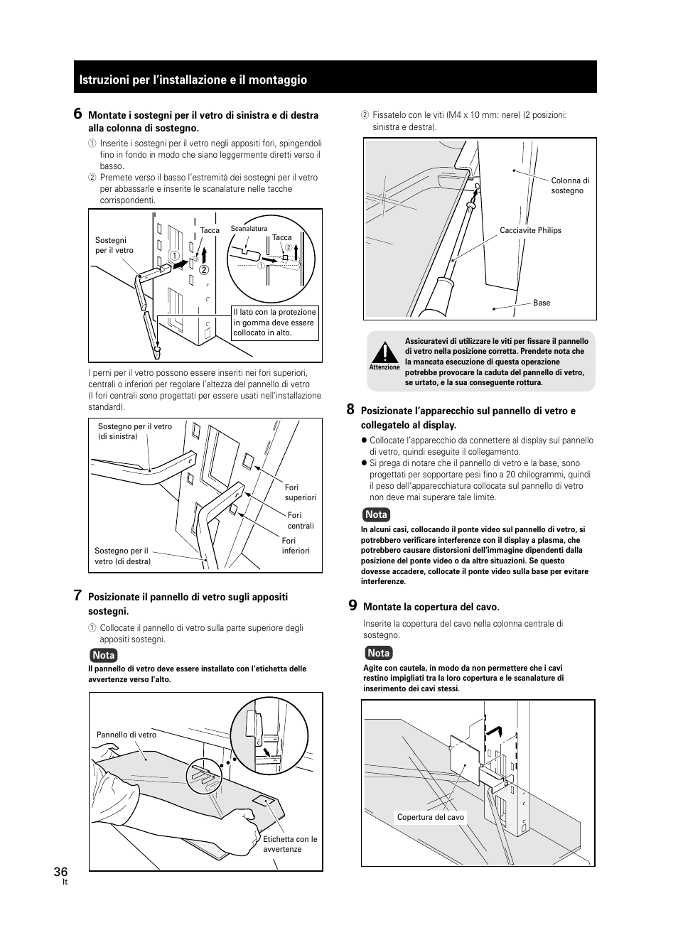 Istruzioni per l’installazione e il montaggio | Pioneer PDK-FS05 User Manual | Page 36 / 63