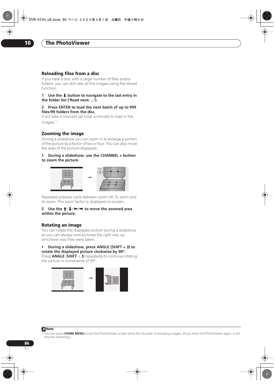 The photoviewer 10 | Pioneer DVR-433H-K User Manual | Page 86 / 119