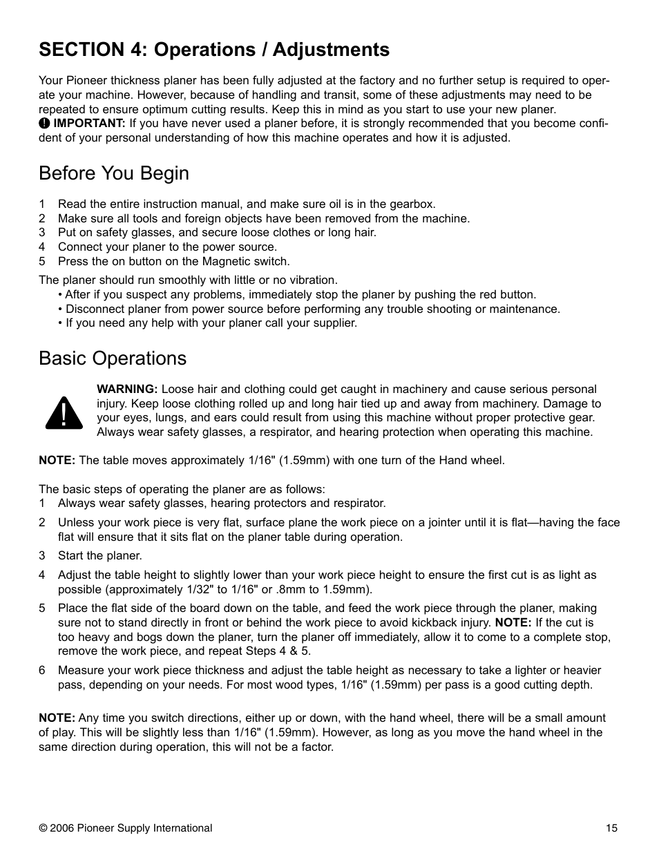 Before you begin, Basic operations | Pioneer PNR 14-150 User Manual | Page 15 / 31