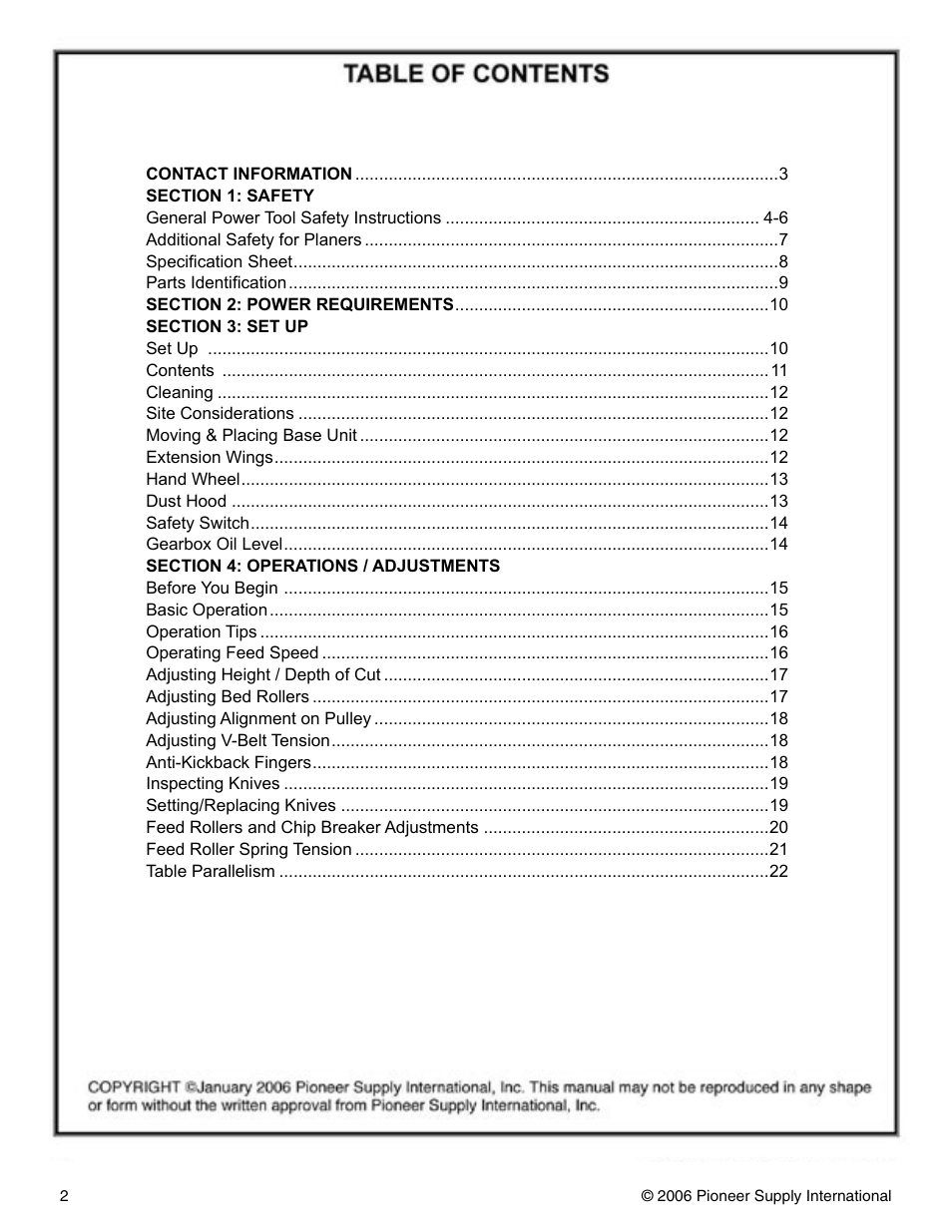 Pioneer PNR 14-150 User Manual | Page 2 / 31