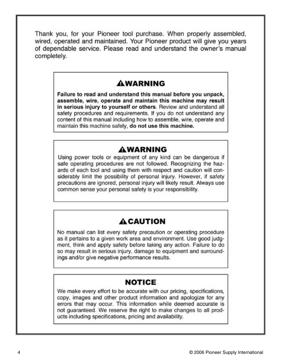 Pioneer PNR 14-150 User Manual | Page 4 / 31