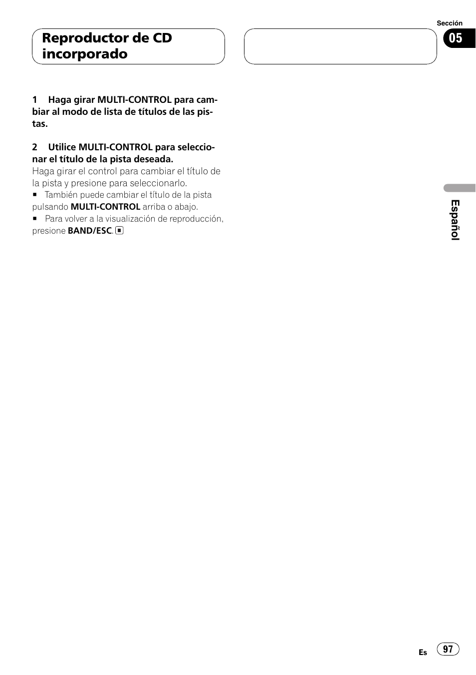 Reproductor de cd incorporado | Pioneer SUPER TUNERIII DEH-P8650MP User Manual | Page 97 / 154