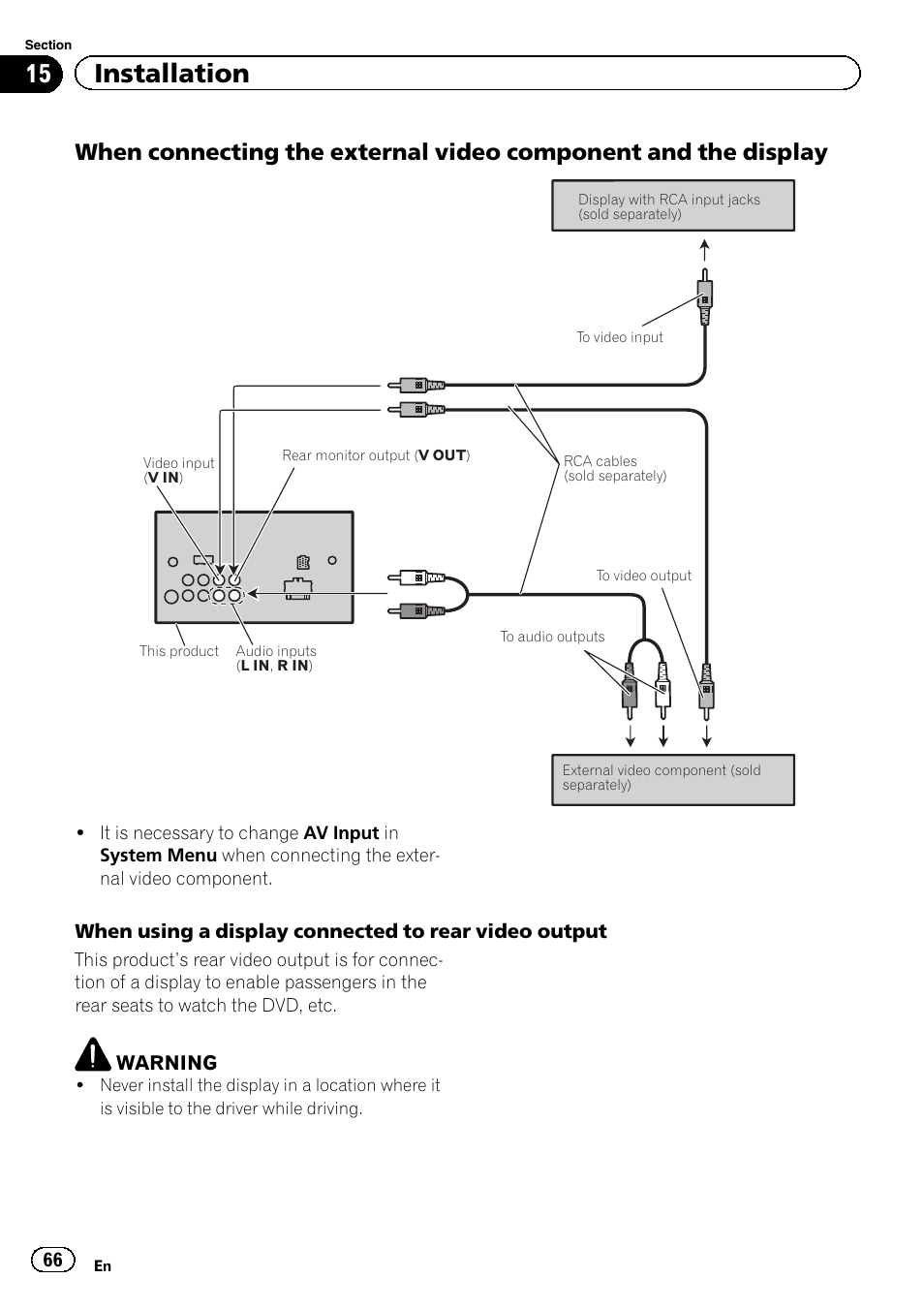 15 installation | Pioneer AVH-P2300DVD User Manual | Page 66 / 88