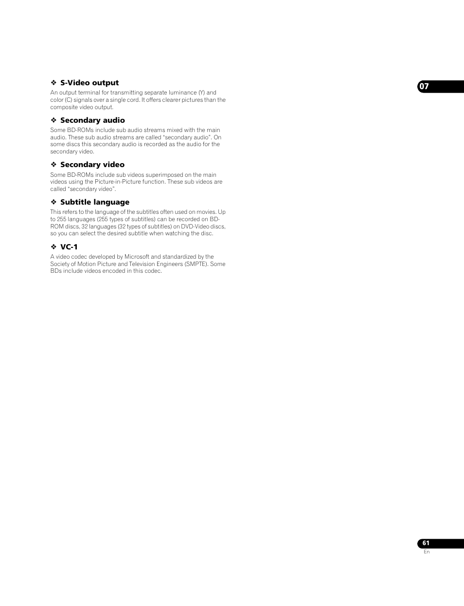 Pioneer BONUS VIEW BDP-51FD User Manual | Page 61 / 72