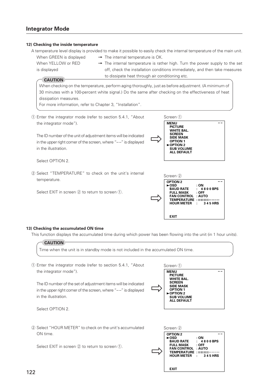 Integrator mode | Pioneer Plasma Display Monitor 502MX User Manual | Page 122 / 143