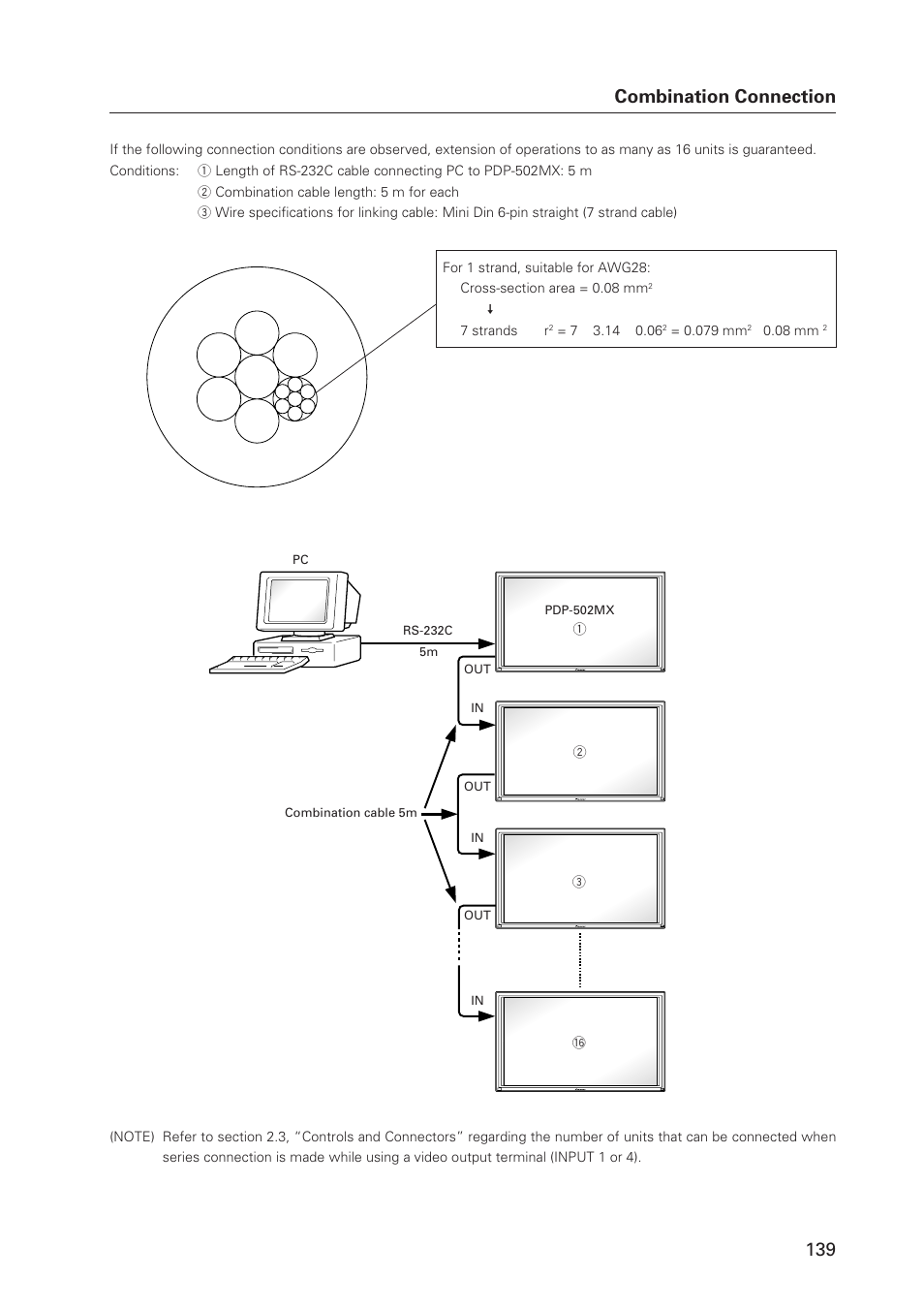 139 combination connection | Pioneer Plasma Display Monitor 502MX User Manual | Page 139 / 143