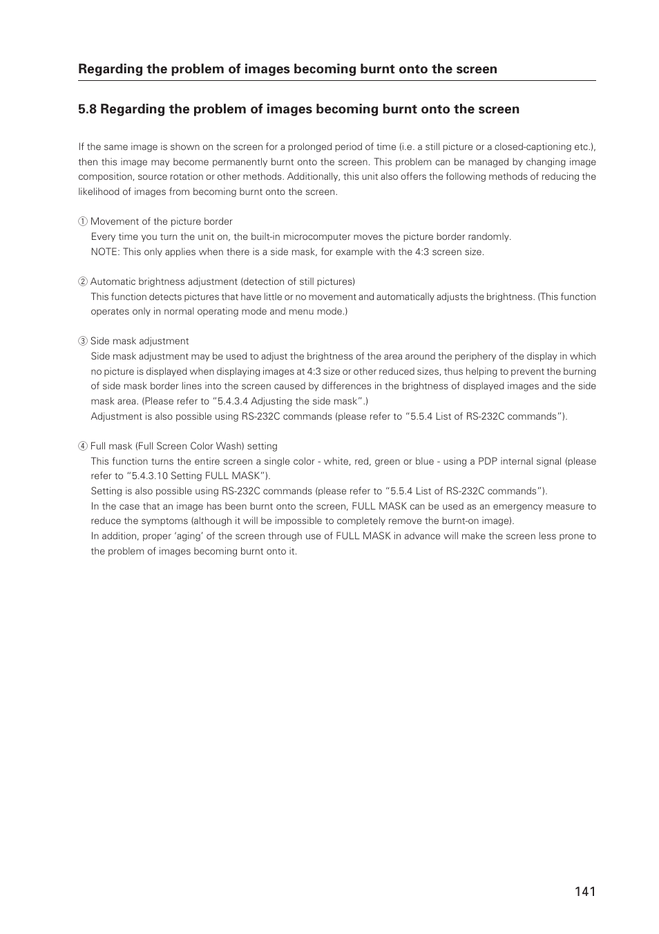 Pioneer Plasma Display Monitor 502MX User Manual | Page 141 / 143