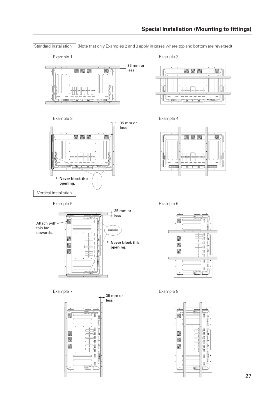 27 special installation (mounting to fittings) | Pioneer Plasma Display Monitor 502MX User Manual | Page 27 / 143