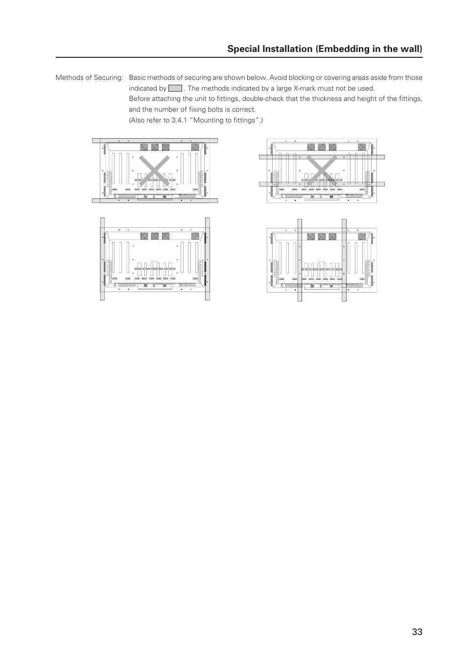 33 special installation (embedding in the wall) | Pioneer Plasma Display Monitor 502MX User Manual | Page 33 / 143
