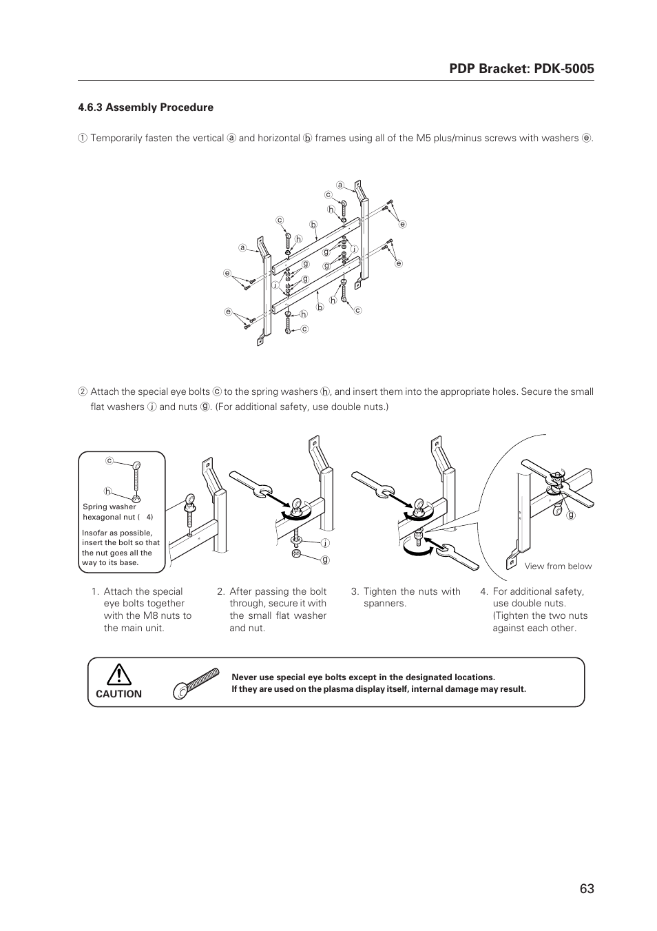 Pdp bracket: pdk-5005 | Pioneer Plasma Display Monitor 502MX User Manual | Page 63 / 143