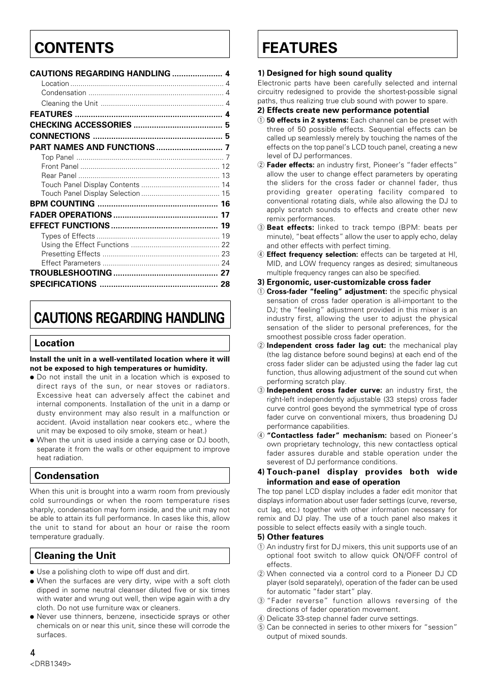 Pioneer DJm-909 User Manual | Page 4 / 28