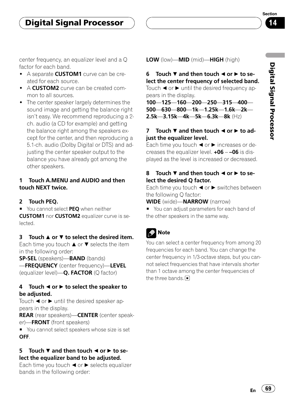 Digitalsignalprocessor | Pioneer Super Tuner III D AVH-P6550DVD User Manual | Page 69 / 96
