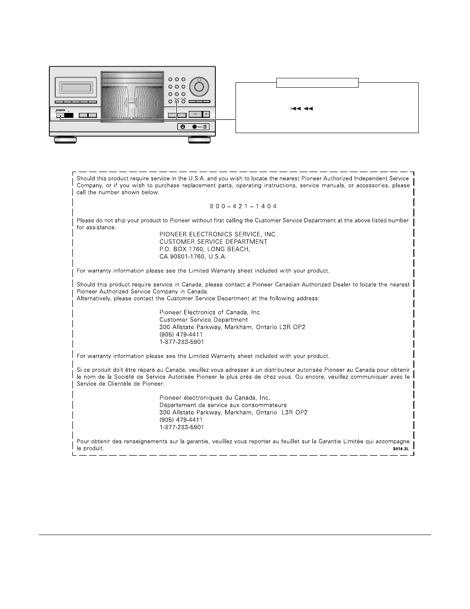 Pioneer corporation | Pioneer PD-F1039 User Manual | Page 28 / 28