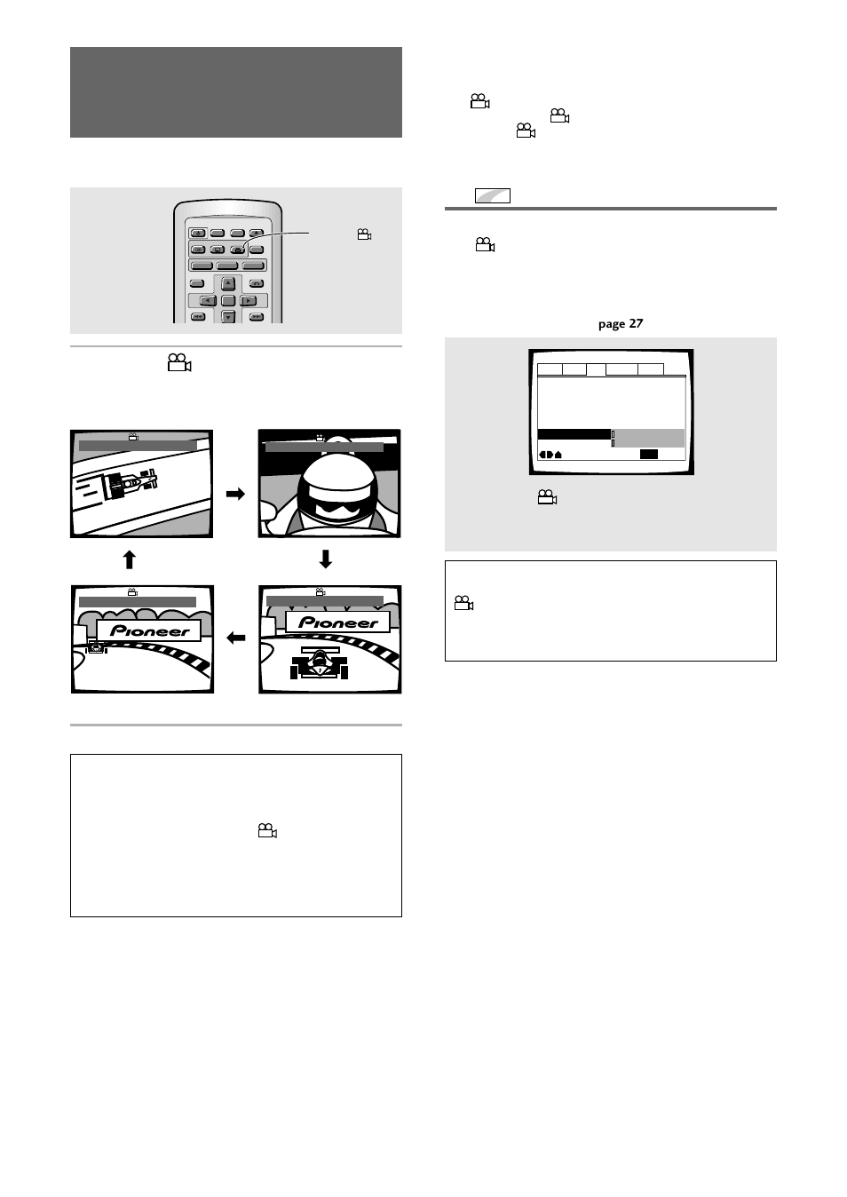 Multi-angle), Viewing from a desired camera angle (multi-angle), Turning the angle indicator on and off | Press angle during playback, Settings: on* ( is displayed) off (not displayed) | Pioneer DV-C36 User Manual | Page 36 / 64