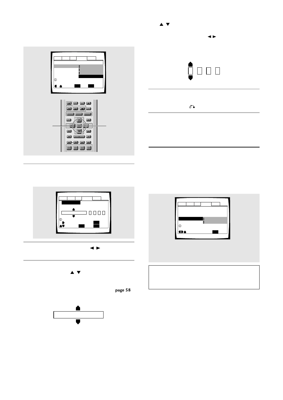 Ja: japanese list of languages, When “other” is selected, Press enter to set the new language | Language code list, The language selection screen appears, On page 58 | Pioneer DV-C36 User Manual | Page 40 / 64