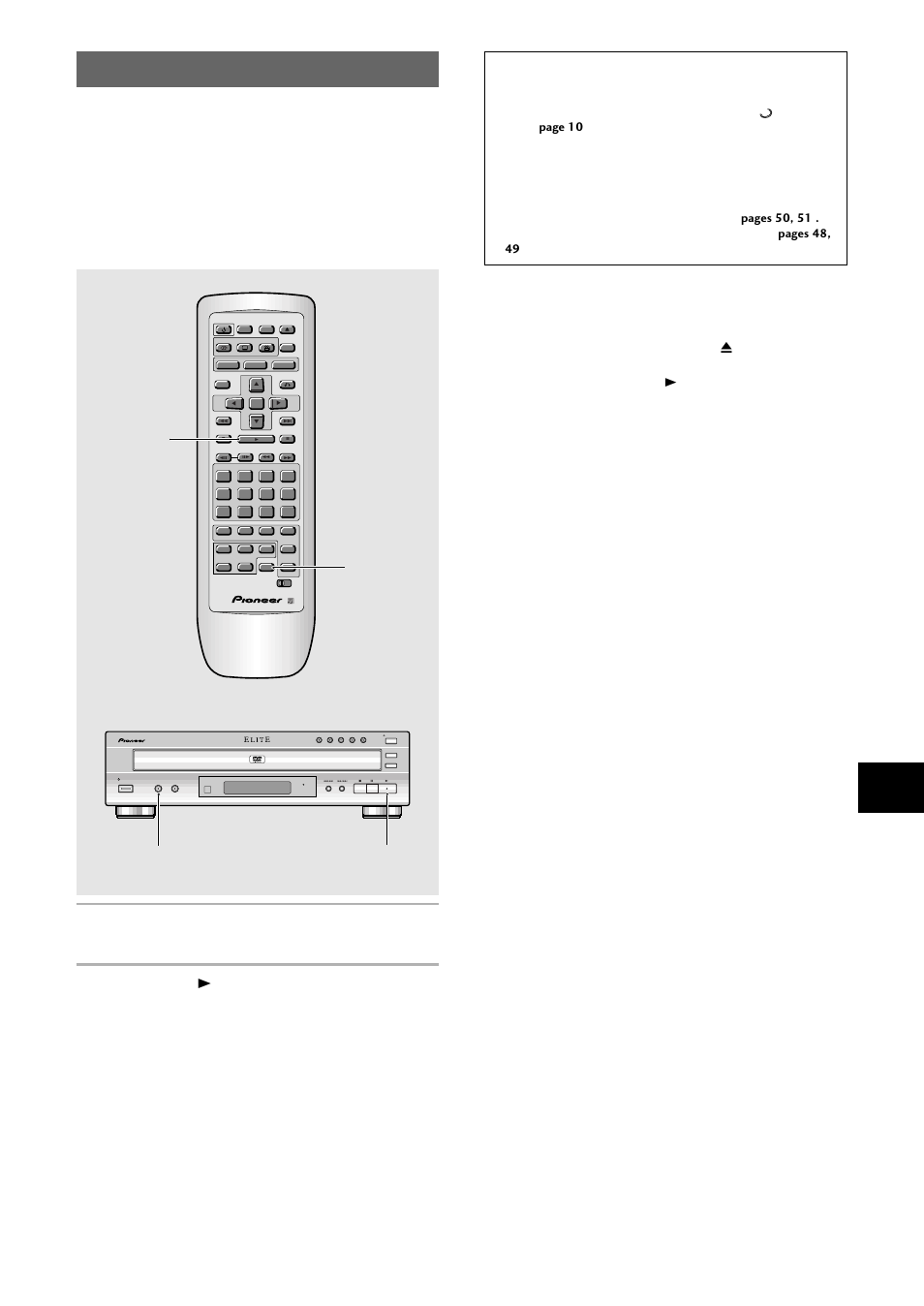 Playing cds only (cd mode), Adv anced functions, Press cd mode | Press play 3, The button lights when cd mode is on, Dvd player dvd standby/on cd mode fl dimmer, Disc skip, Open/close exchange | Pioneer DV-C36 User Manual | Page 45 / 64