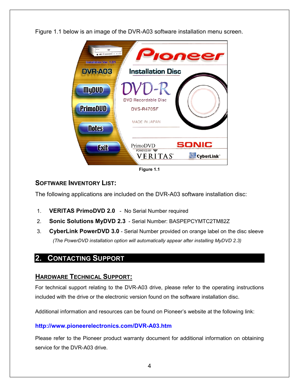 Pioneer Recordable Drive DVR-A03 User Manual | Page 4 / 8