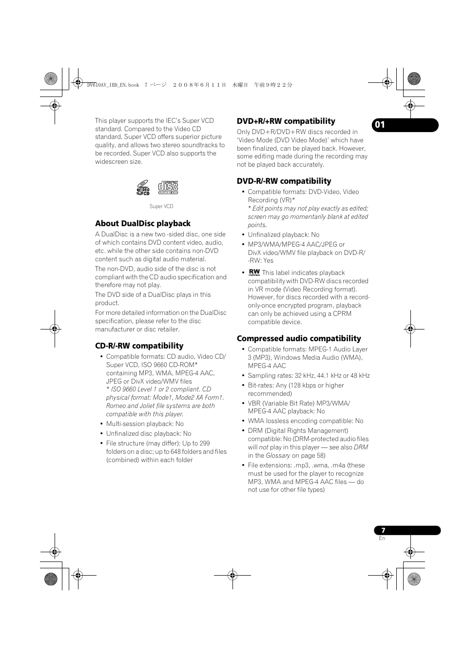 Pioneer DV-610AV-K User Manual | Page 7 / 62