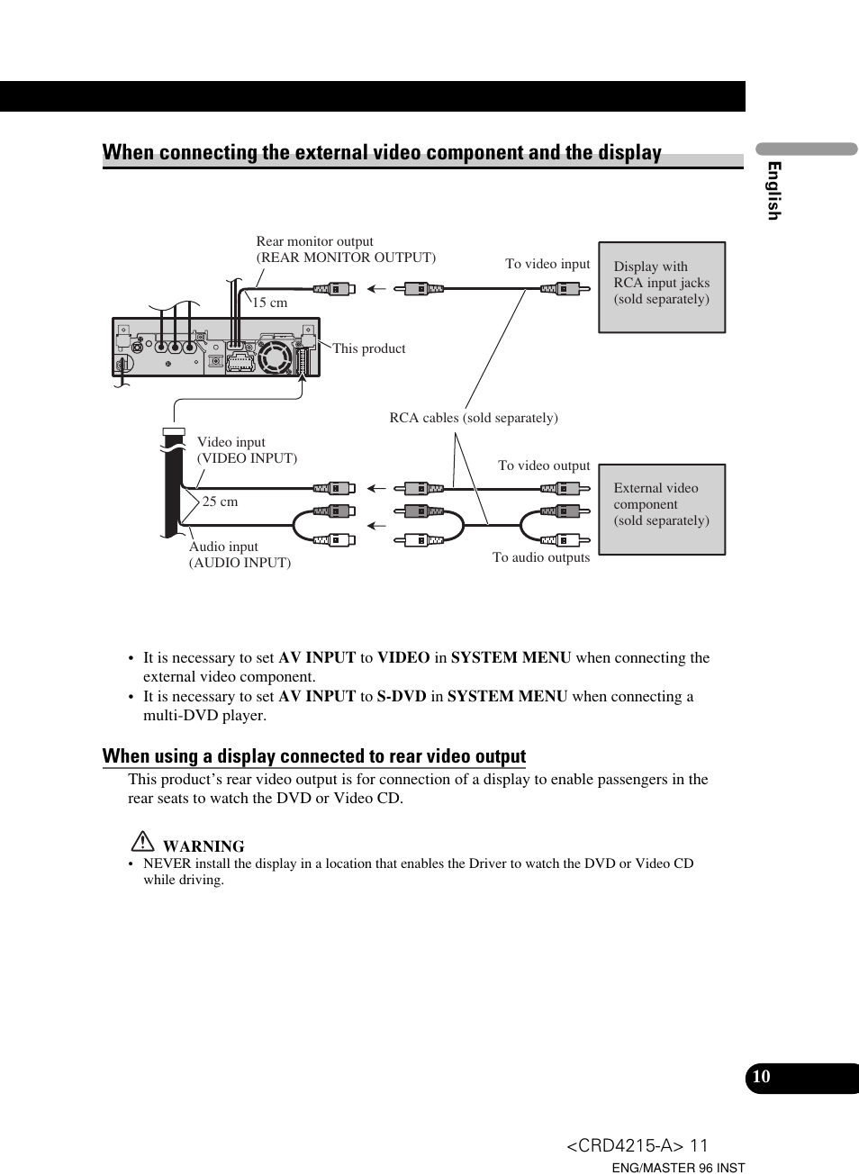 Pioneer Super Tuner III D AVH-P5950DVD User Manual | Page 11 / 44
