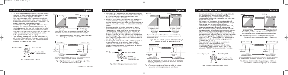 Pioneer GM-7300M User Manual | 4 pages