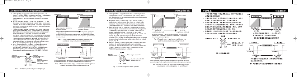 Суфуомлъво¸м‡ﬂ лмщуп‡ˆлﬂ кыттнли, Informações adicionais portugûes (b) | Pioneer GM-7300M User Manual | Page 3 / 4