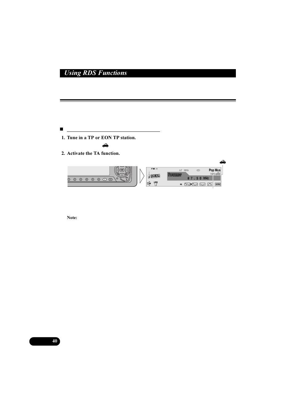 8vlqj 5'6 )xqfwlrqv | Pioneer DEH-P8100R User Manual | Page 40 / 82
