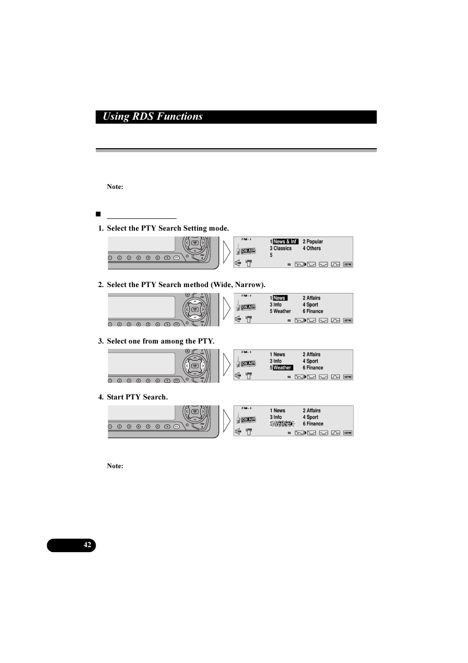 8vlqj 5'6 )xqfwlrqv, Pty function | Pioneer DEH-P8100R User Manual | Page 42 / 82