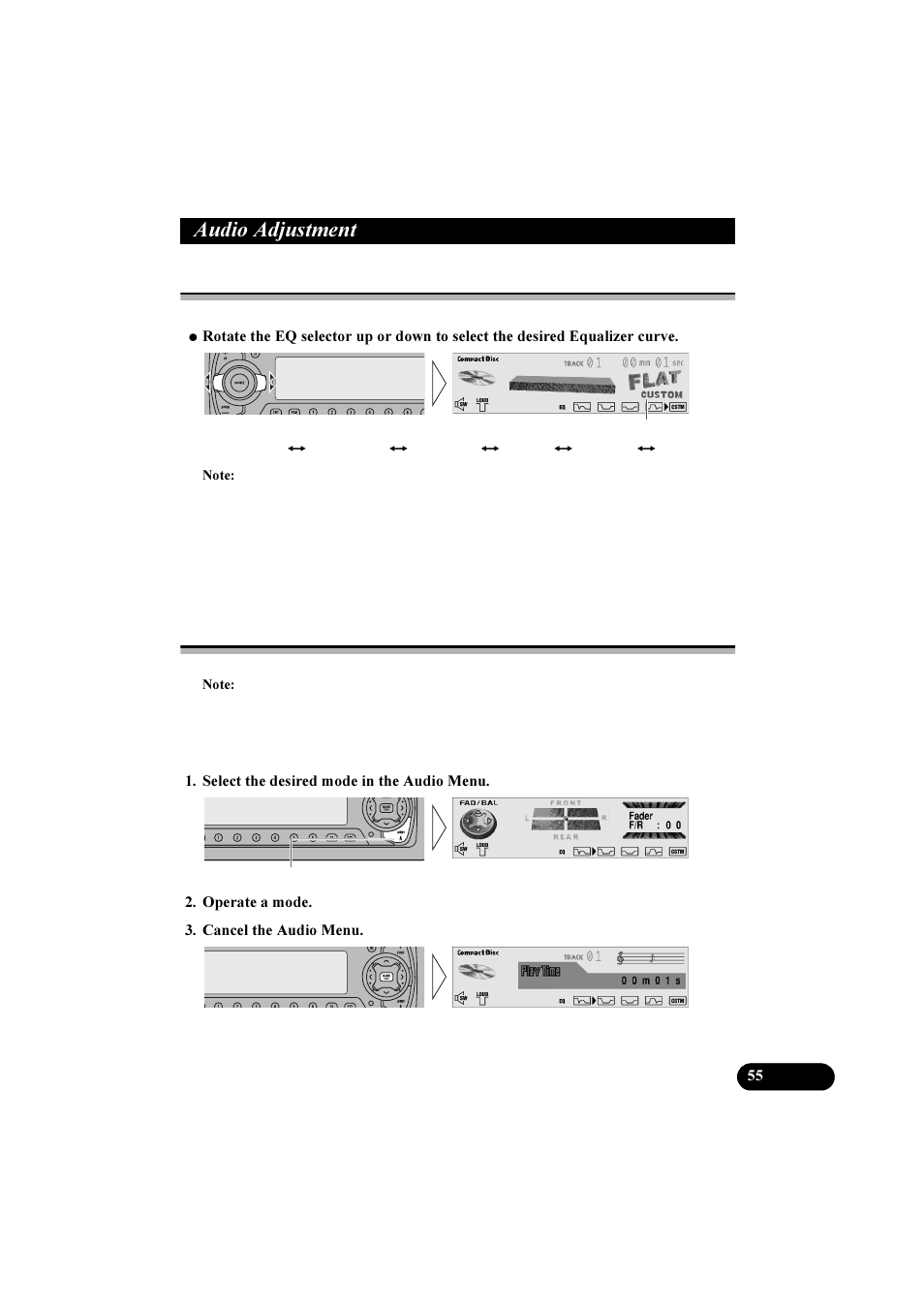 Xglr $gmxvwphqw, Selecting the equalizer curve, Entering the audio menu | Pioneer DEH-P8100R User Manual | Page 55 / 82