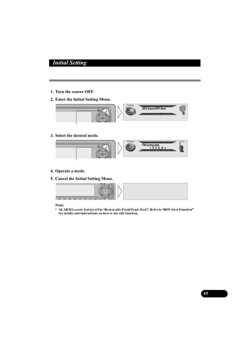Qlwldo 6hwwlqj, Entering the initial setting menu | Pioneer DEH-P8100R User Manual | Page 65 / 82