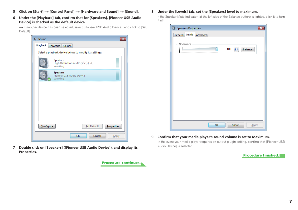 Pioneer Driver Software For USB D/A Converter Functionality N-50 User Manual | Page 7 / 16