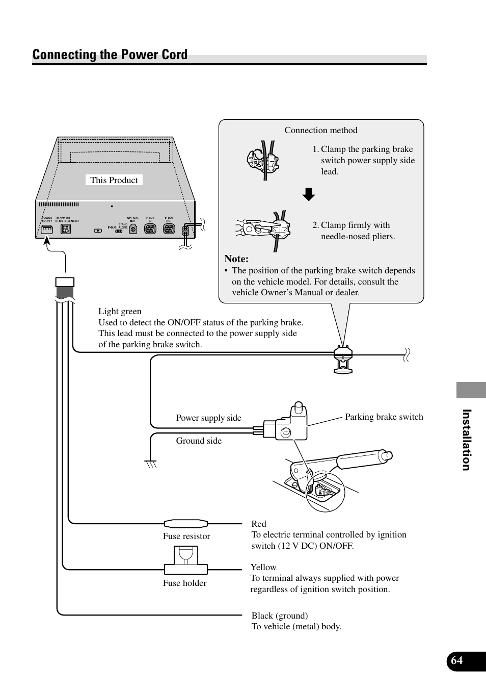 Connecting the power cord | Pioneer XDV-P90 User Manual | Page 67 / 84