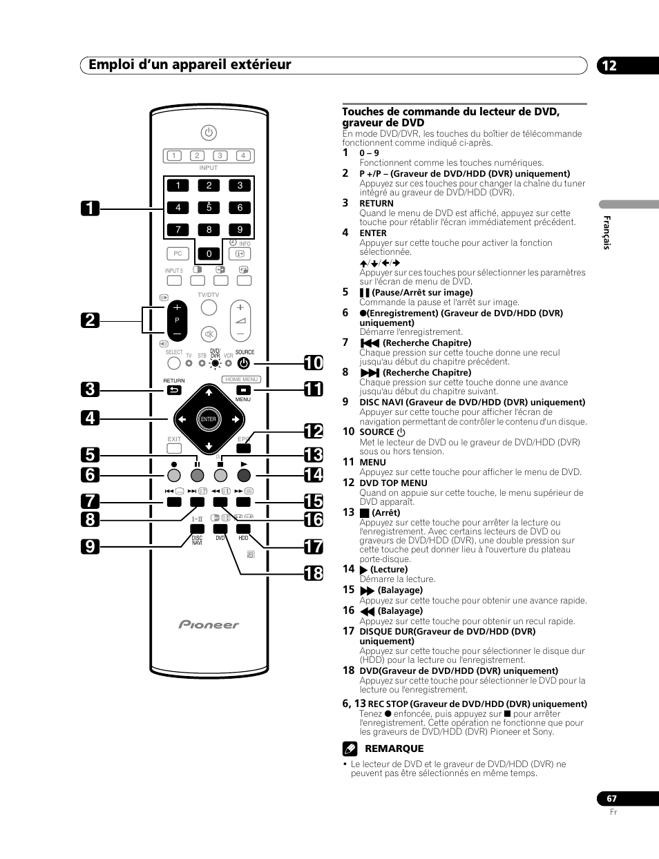 Emploi d’un appareil extérieur 12 | Pioneer PDP-507XD User Manual | Page 139 / 219