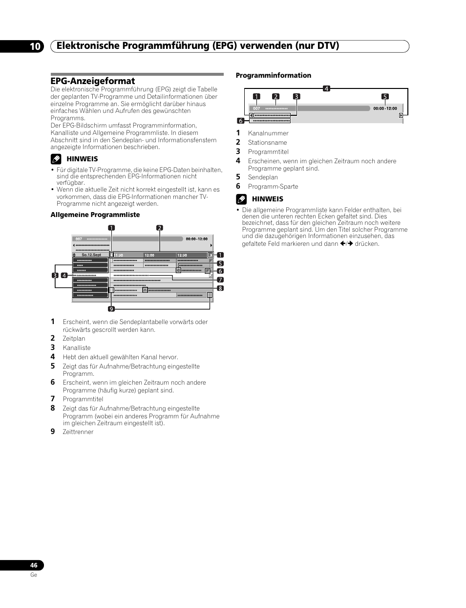 Epg-anzeigeformat | Pioneer PDP-507XD User Manual | Page 190 / 219