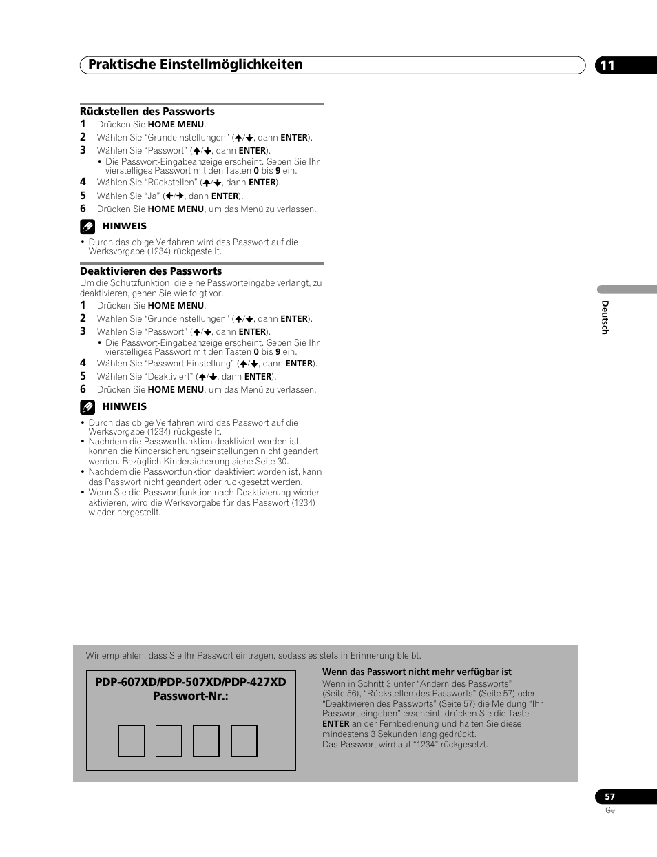 Praktische einstellmöglichkeiten 11 | Pioneer PDP-507XD User Manual | Page 201 / 219