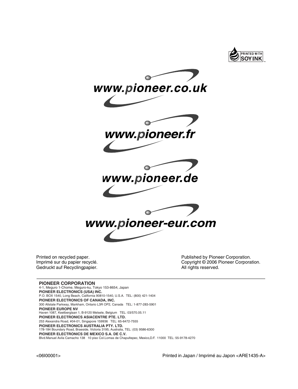 Pioneer PDP-507XD User Manual | Page 219 / 219