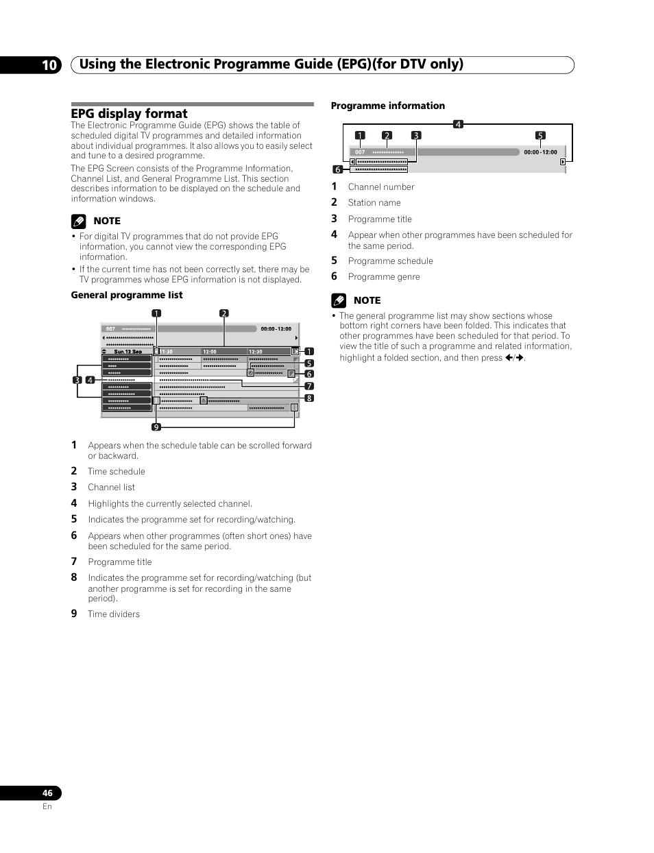 Epg display format | Pioneer PDP-507XD User Manual | Page 46 / 219
