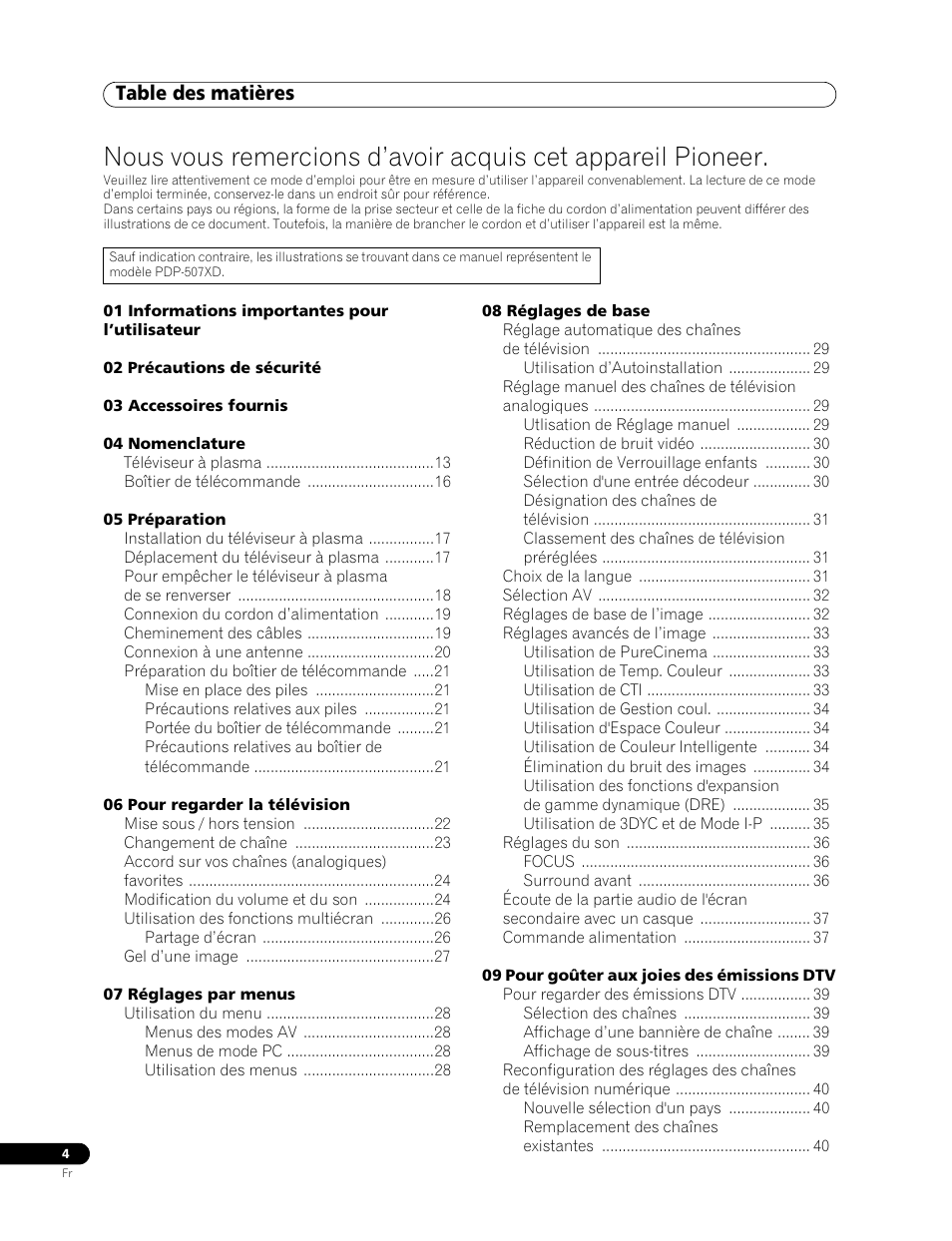 Pioneer PDP-507XD User Manual | Page 76 / 219