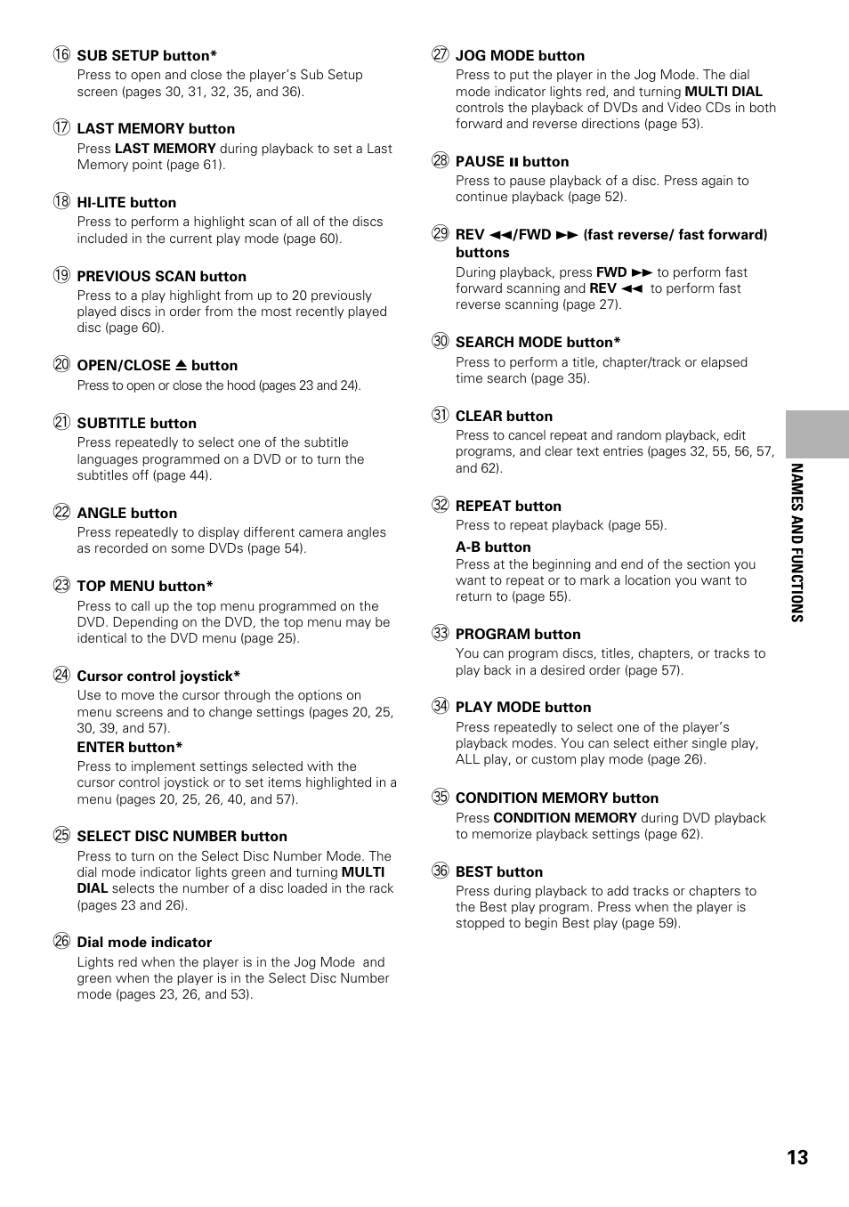 Pioneer DV-F727 User Manual | Page 13 / 80